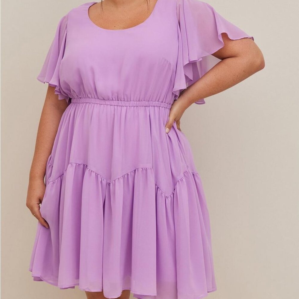Cute Lavender Skater/ Mini Dress,  NWT Torrid 3